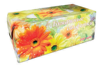 Салфетки бумажные V-сложения, коробка 200 шт, белые