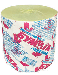 Туалетная бумага однослойная, цветная, рулон 50 м, без втулки